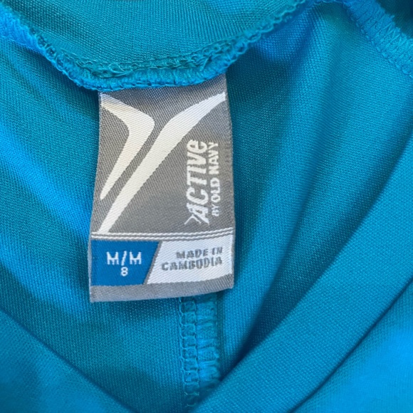 Blue V-Neck Short Sleeve Top - Picture 3 of 3